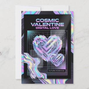 Festividades Cartão de Dia dos Namorados de Romance Cósmico Amo