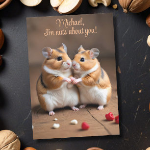 Festividades Cartão de Dia dos Namorados do Casal de Hamsters L