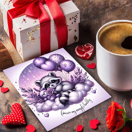 Festividades Cartão de Dia dos Namorados do Lavender Balloon Ra