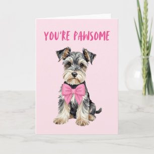 Festividades Cartão de Dia dos Namorados do Mini Schnauzer You'