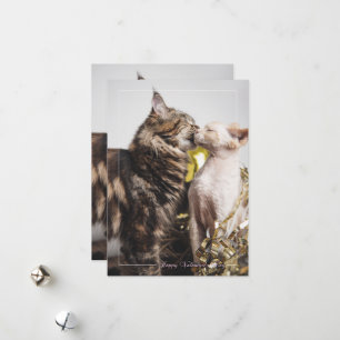 Festividades Cartão de Dia dos Namorados "Dois Gatos"