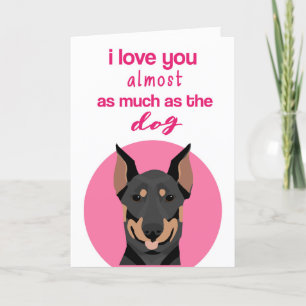 Festividades Cartão de Dia dos Namorados Engraçado do Doberman