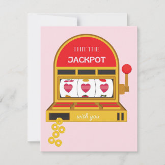 Festividades Cartão de Dia dos Namorados Eu Acertei o Jackpot