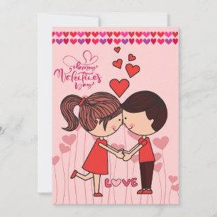 Festividades Cartão de Dia dos Namorados Feliz para Casal Fofo