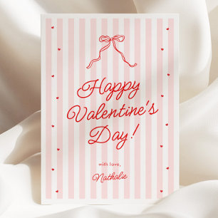 Festividades Cartão de Dia dos Namorados Galentine's Rosa com L