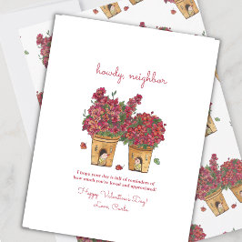 Festividades Cartão de Dia dos Namorados 'Howdy Neighbor'
