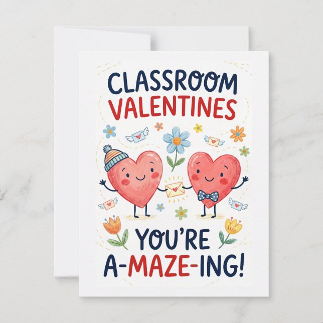 Festividades Cartão de Dia dos Namorados para Sala de Aula – Vo (Frente)
