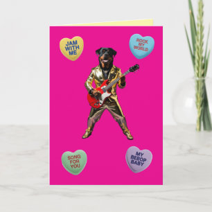 Festividades Cartão de Dia dos Namorados Rottweiler Rocker
