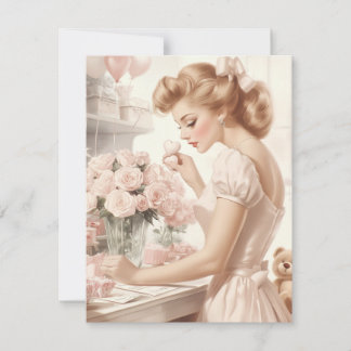 Festividades Cartão de Dia dos Namorados Vintage - Amor Atempor