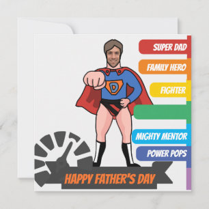 Festividades Cartão de Dia dos Pais do Pai de Super-Herói