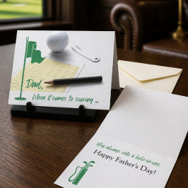 Festividades Cartão de Dia dos Pais Temático de Golfe 13x18cm