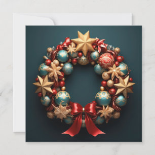 Festividades Cartão de exaustão de Natal 3D