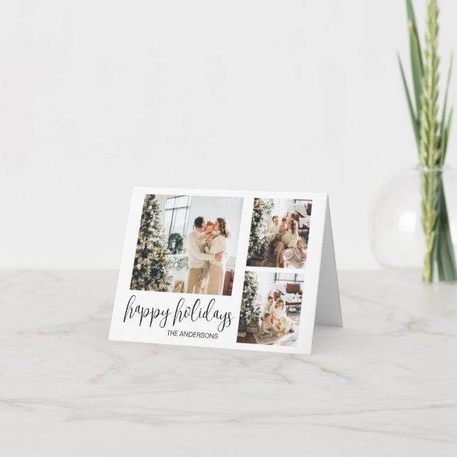 Festividades Cartão de família de Natal de Natal de Ano Novo (Frente)