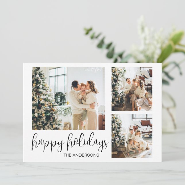 Festividades Cartão de família de Natal de Natal de Ano Novo (Em pé/Frente)