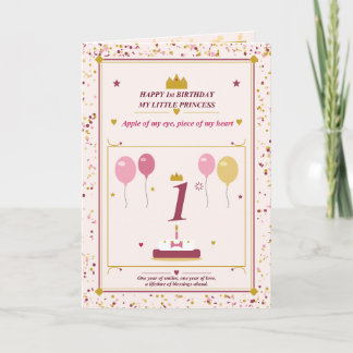Festividades Cartão de Felicitações de 1º Aniversário da Minha