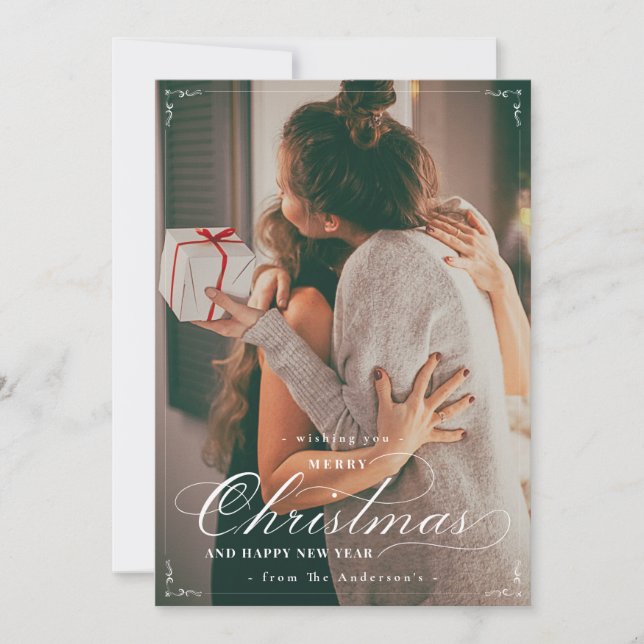 Festividades Cartão de Feliz ano novo Clássico de Feliz Natal (Frente)