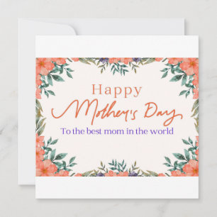 Festividades Cartão de Feliz Dia das Mães com Flores