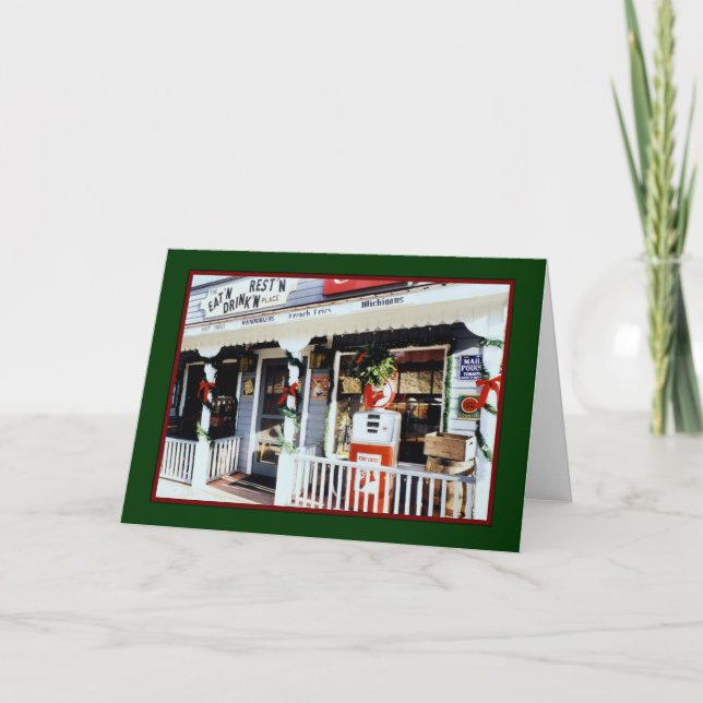 Festividades Cartão de Feriado 'Americana Vintage' - Vazio (Frente)