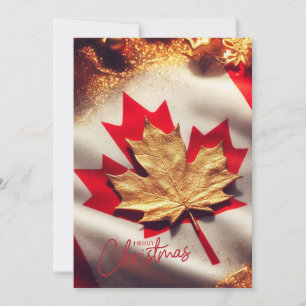Festividades cartão de feriado canadense simples