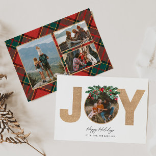 Festividades Cartão de Feriado com Várias Fotografias da JOY