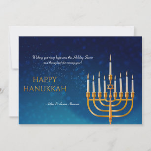 Festividades Cartão de Feriado das Velas de Hanukkah