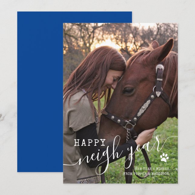 Festividades Cartão de Feriado de Anos novos de Fotografia Hors (Frente/Verso)