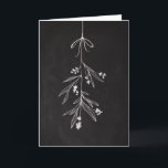 Festividades Cartão de Feriado de Arte Mistletoon Chalkboard<br><div class="desc">Desenhado à mão com um giz fino,  este cartão Mistletoe é uma maneira elegante de enviar sua saudação aos amigos e à família nesta temporada de festas.</div>