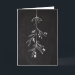 Festividades Cartão de Feriado de Arte Mistletoon Chalkboard<br><div class="desc">Desenhado à mão com um giz fino,  este cartão Mistletoe é uma maneira elegante de enviar sua saudação aos amigos e à família nesta temporada de festas.</div>