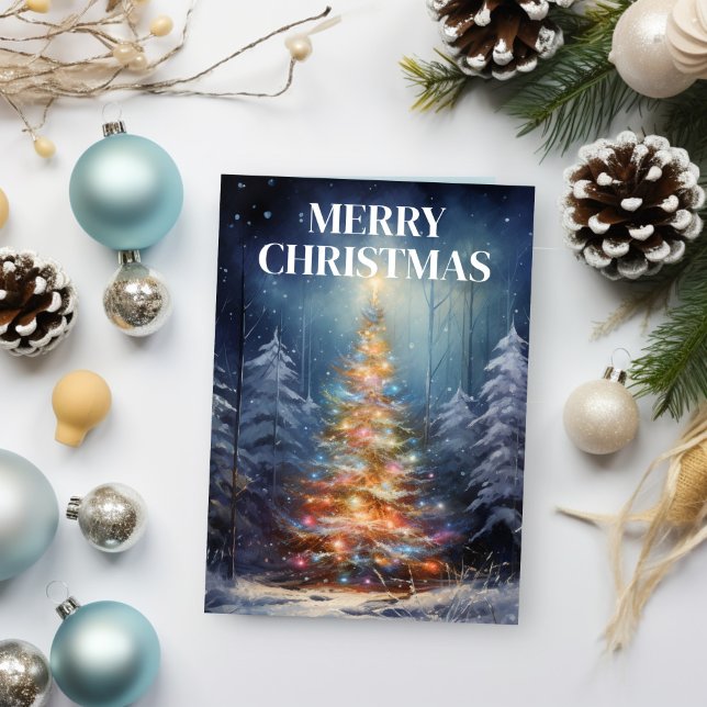 Festividades Cartão de Feriado de Árvore de Natal Desortado (Criador carregado)