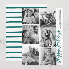 Festividades Cartão de Feriado de Booth de Foto - Evergreen