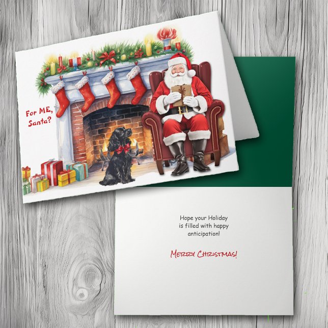 Festividades Cartão de Feriado de Cachorro Negro Gift-papais no (Criador carregado)