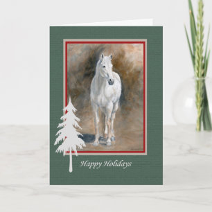 Festividades Cartão de Feriado de Cavalo de cinza OTTB