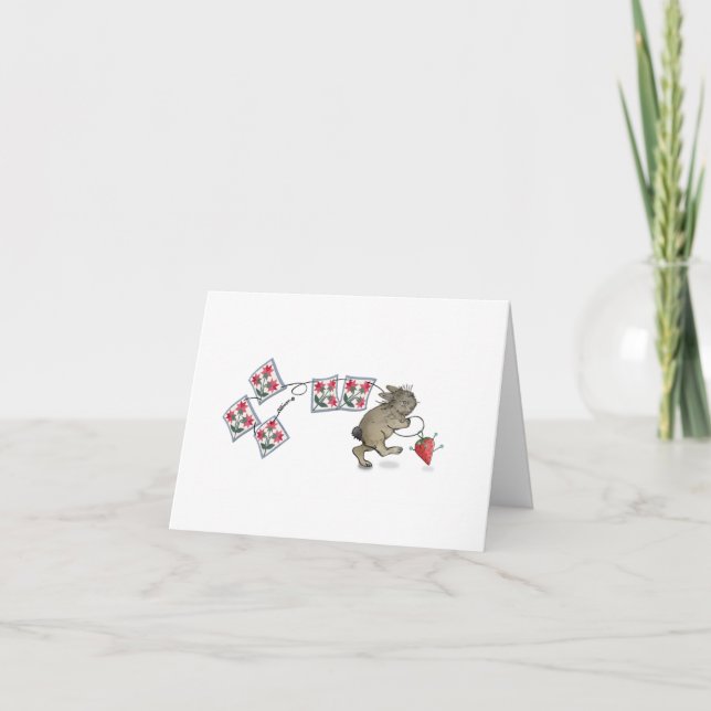 Festividades Cartão de Feriado de Coelho de Quilinação (Frente)