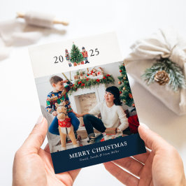 Festividades Cartão de Feriado de Colagem de Fotos de Natal Azu