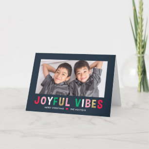 Festividades Cartão de Feriado de Cor Dobrada para Vibes Joyful