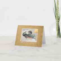 Cartão de Feriado de Dragão de Ano Novo Chinês