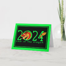 Cartão de Feriado de Dragão de Ano Novo chinês de 