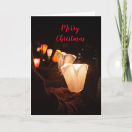 Festividades Cartão de Feriado de Feliz Natal Dobrado