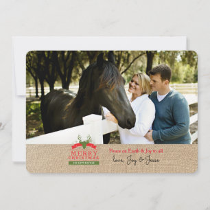 Festividades Cartão de Feriado de Foto com Etiqueta do Cabeçalh