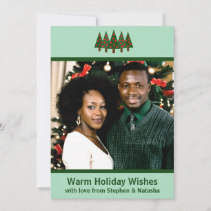 Festividades Cartão de Feriado de Foto da Floresta de Natal Min