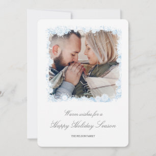 Festividades Cartão de Feriado de Foto de Quadro Snowdrift