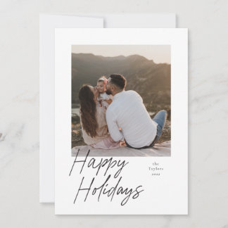 Festividades Cartão de Feriado de Foto de Script Moderno