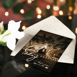 Festividades Cartão de Feriado de Foto Minimalista de Script Mo