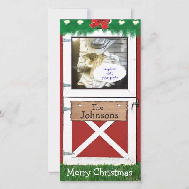 Festividades Cartão de Feriado de Foto Personalizado 1 da Porta (Frente)