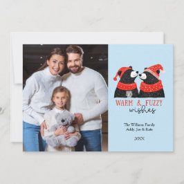 Festividades Cartão de Feriado de Foto Personalizado do Urso de