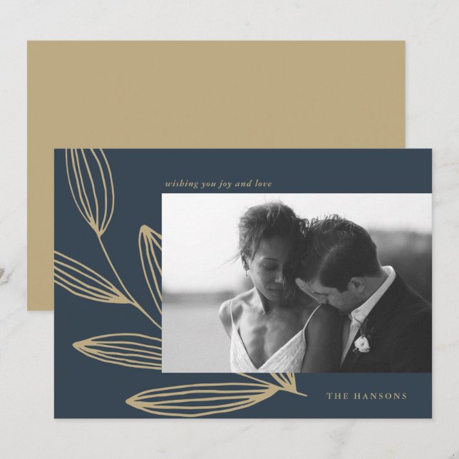 Festividades Cartão de Feriado de Fotografia de Surto Azul do m (Frente/Verso)