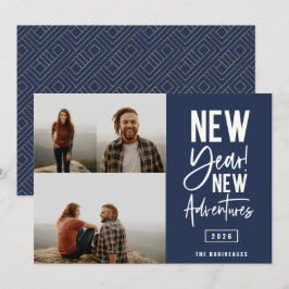 Festividades Cartão de Feriado de Fotografia para Novas Aventur