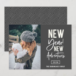 Festividades Cartão de Feriado de Fotografia para Novas Aventur