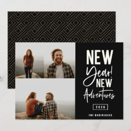 Festividades Cartão de Feriado de Fotografia para Novas Aventur