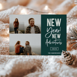 Festividades Cartão de Feriado de Fotografia para Novas Aventur